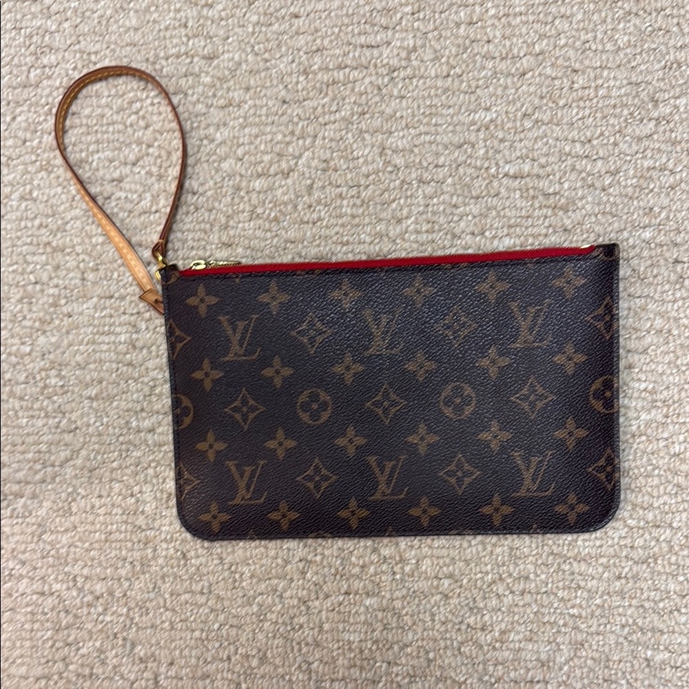 Louis Vuitton Brown and Tan Monogram Pouch